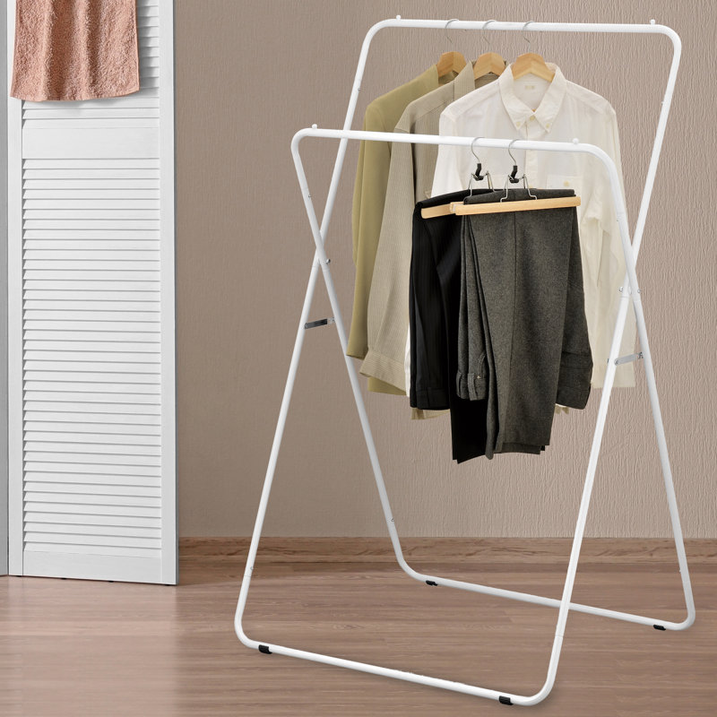Rebrilliant Mcduffy 34.3" W Folding Metal AFrame Garment Rack Wayfair